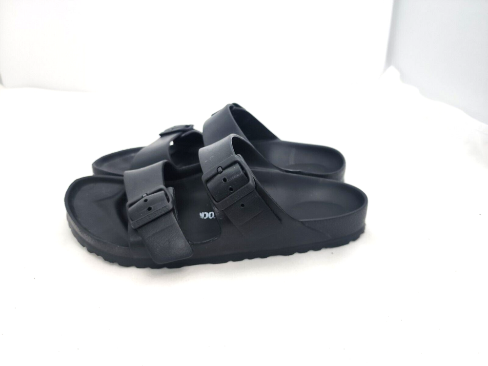 Birkenstock Arizona Eva Black Double Buckle Slides 40 Wom 9/Men 7 Narrow Sandals